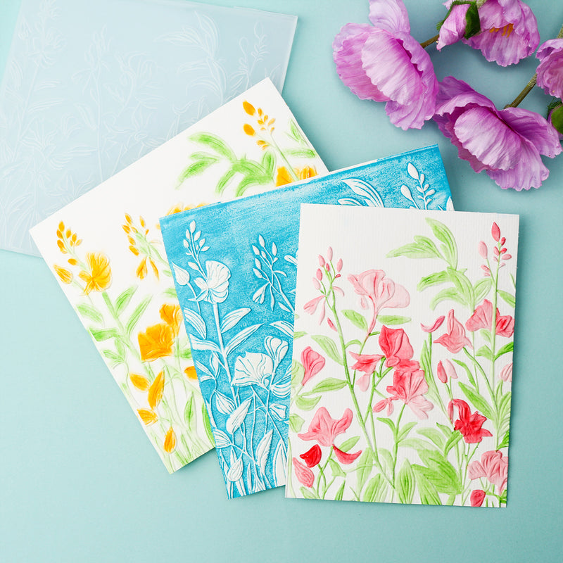 Poppy Crafts 3D Embossing Folder #269 - Wildflower Meadow – CraftOnline