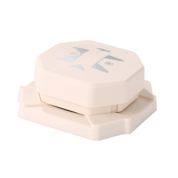 Hexagonal beige food press on a white background