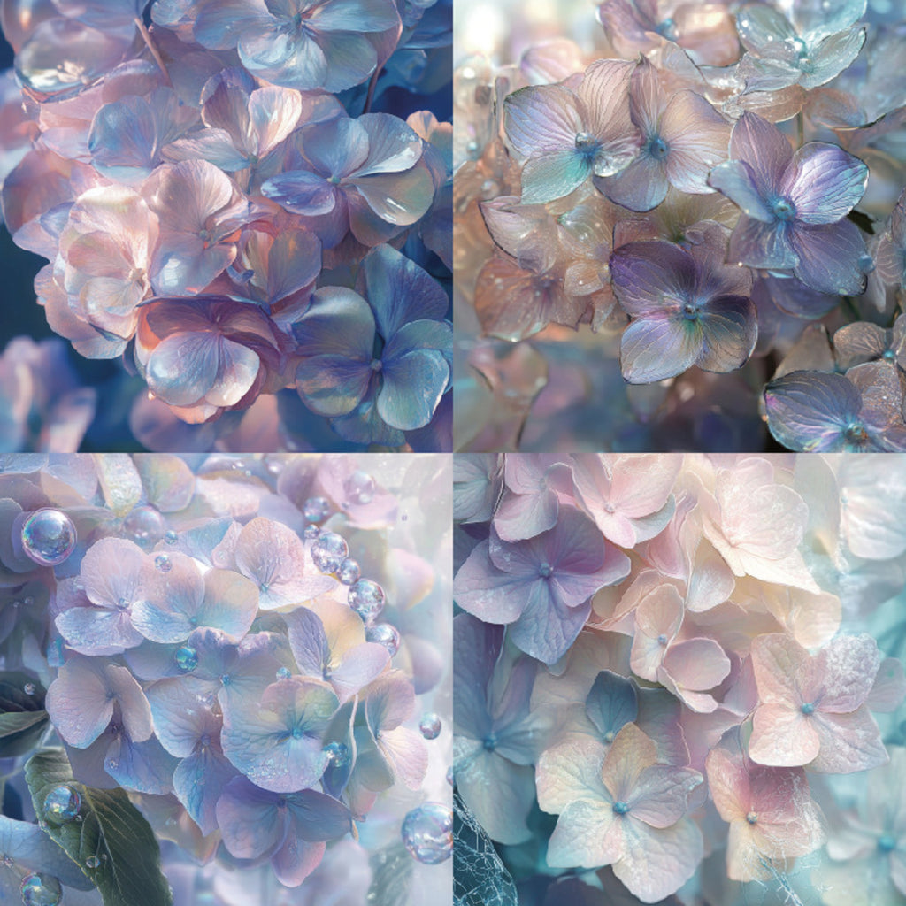 Poppy Crafts Iridescent Hydrangea 6 x 6 Paper Pack | CraftOnline