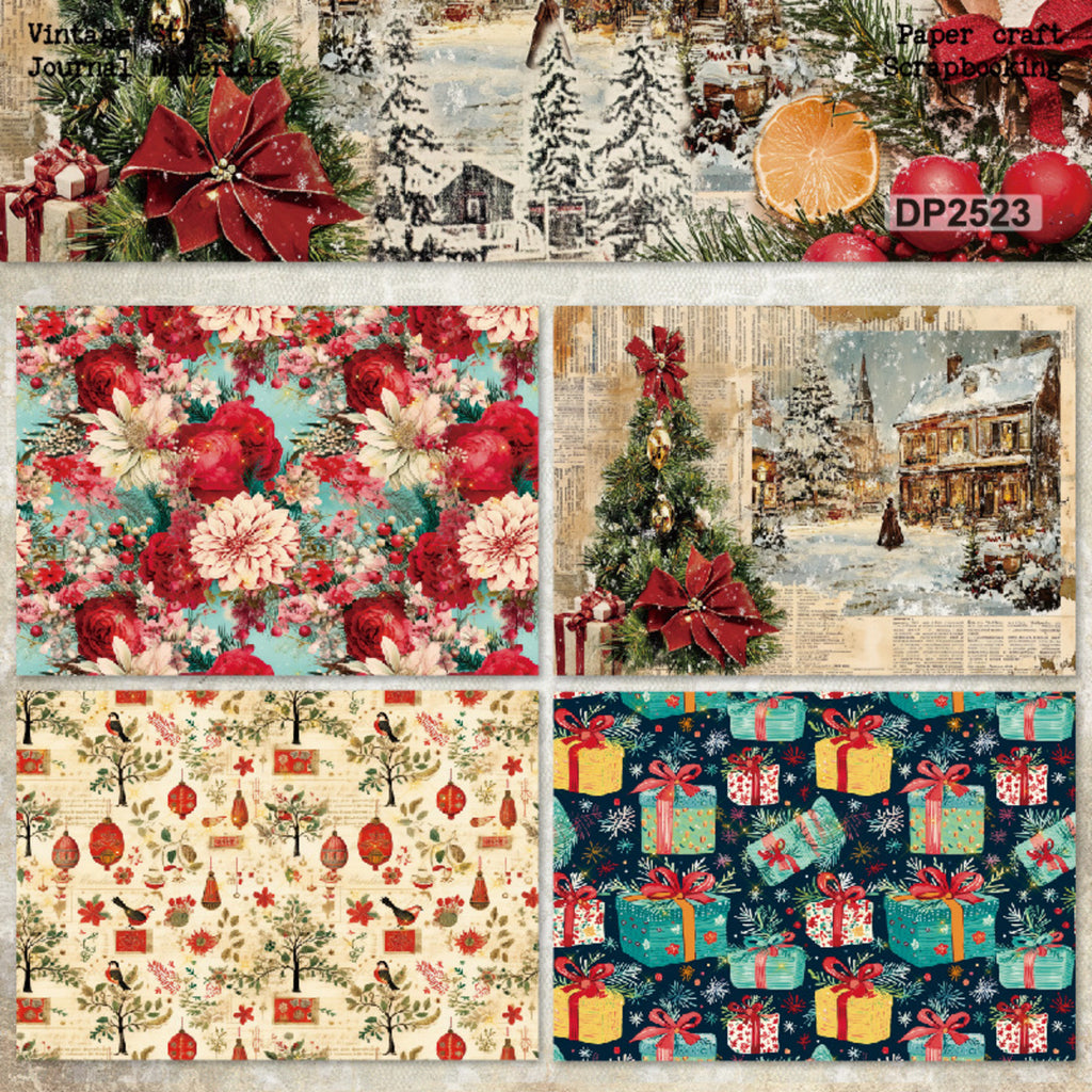 Poppy Crafts A5 Paper Pack #146 - Vintage Noël | Christmas Scrapbooking ...