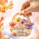 Poppy Crafts Basket of Flowers Writing Paper Stickers - A Night Full of Blooming Flowers