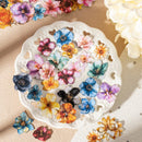 Poppy Crafts Basket of Flowers Writing Paper Stickers - A Night Full of Blooming Flowers