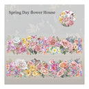 Poppy Crafts Blooming Flowers in Four Seasons PET Sticker Roll - Spring Day Flower House