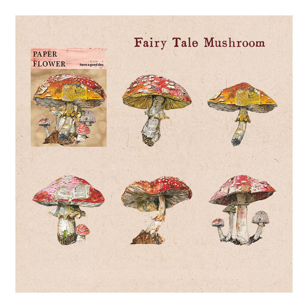 Poppy Crafts Cardstock Flower Stickers - Fairy Tale Mushroom