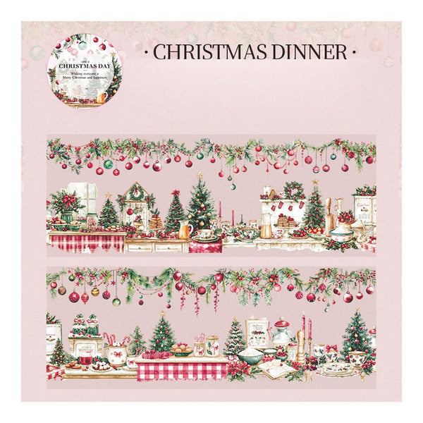 Poppy Crafts Christmas Day PET Sticker Roll - Christmas Dinner
