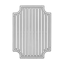 A silver metal grill grate insert with a decorative arched border and vertical slats, shown on a plain white background.