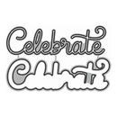 A decorative script sign reading 'Celebrate What?' in layered cursive lettering, shown on a plain white background.