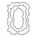 Three nested decorative frames with scalloped edges, shown as black outline drawings on a white background.