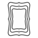 Three nested rectangular frames with wavy, scalloped edges and dotted outlines, shown on a plain white background.