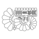 Black and white line art illustration of a traditional Inuit snowmobile body panel kit, showing various molded plastic pieces with engraved patterns of moons, stars, and snowflakes.