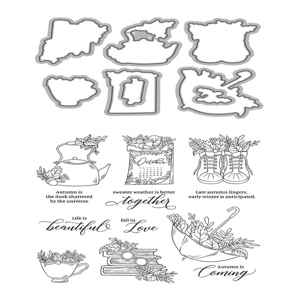 Poppy Crafts Cutting Dies & Stamp Set