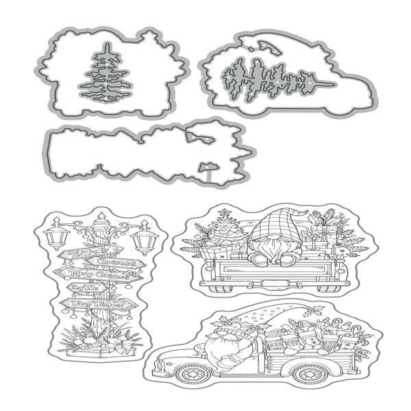 Poppy Crafts Cutting Dies & Stamp Set
