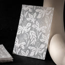 Poppy Crafts Embossed White Printed Vellum Paper - The Secret Realm of Leaf Veins