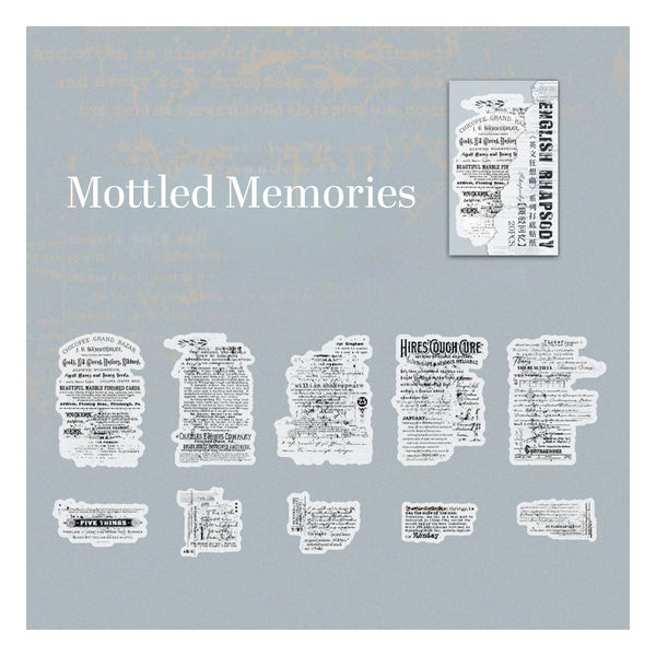 Poppy Crafts English Rhapsody Washi Stickers - Mottled Memories