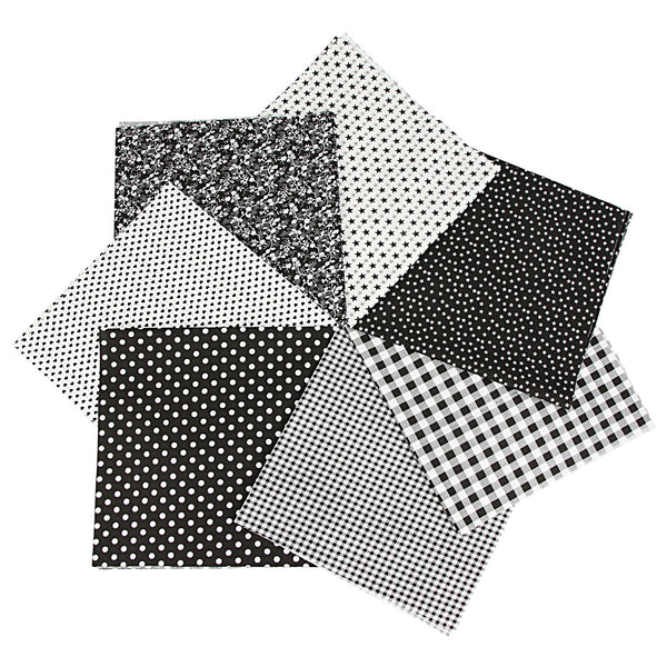 Poppy Crafts Fabric Fat Quarter Bundle - Black