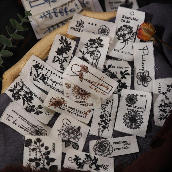 Poppy Crafts Fabric Tag - Eaculyptus Leaf