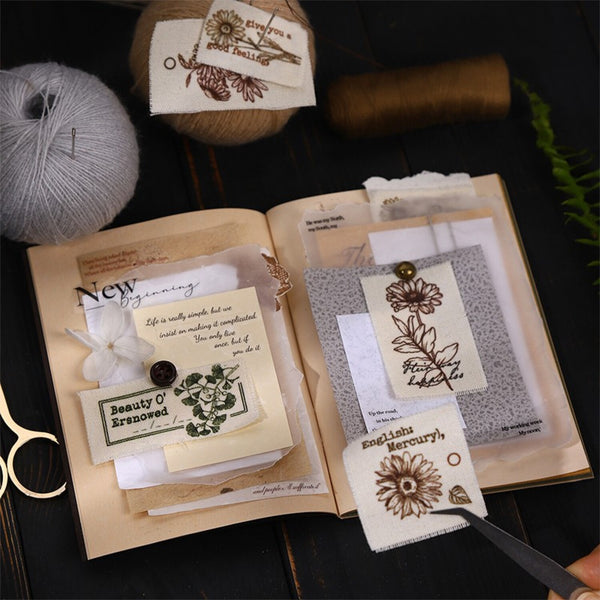 Poppy Crafts Fabric Tag - Eaculyptus Leaf