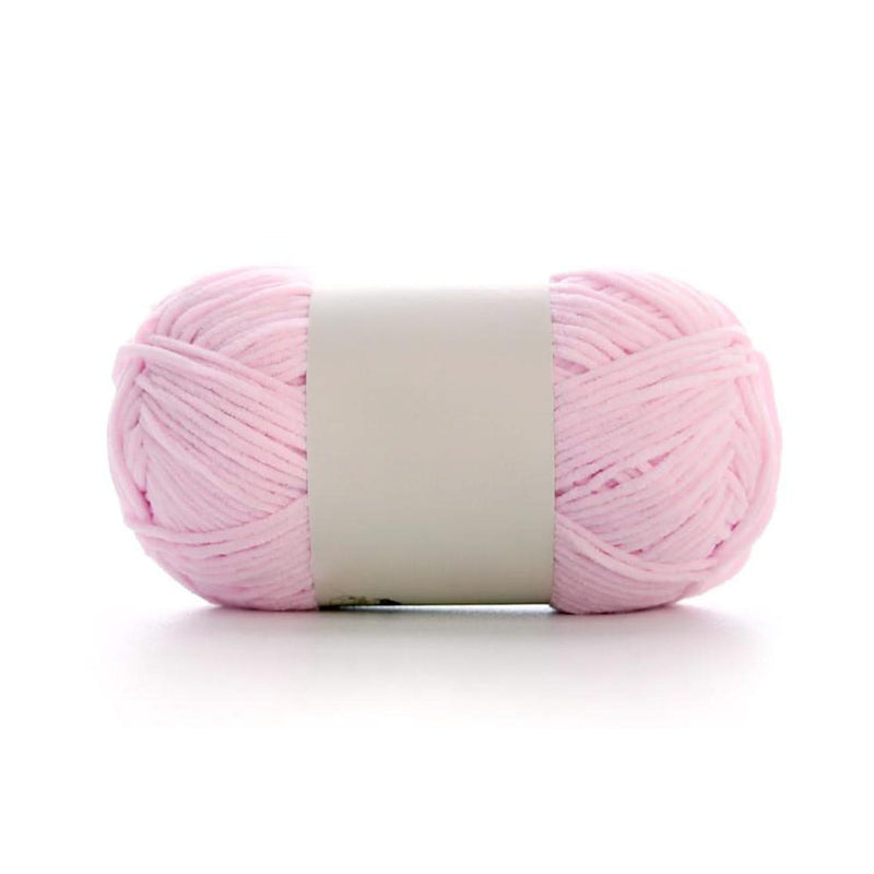 Poppy Crafts Fine Chenille Yarn 50g - Bubblegum Pink