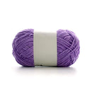 Purple ball of yarn on a white background