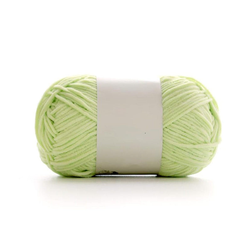 Poppy Crafts Fine Chenille Yarn 50g - Pastel Green