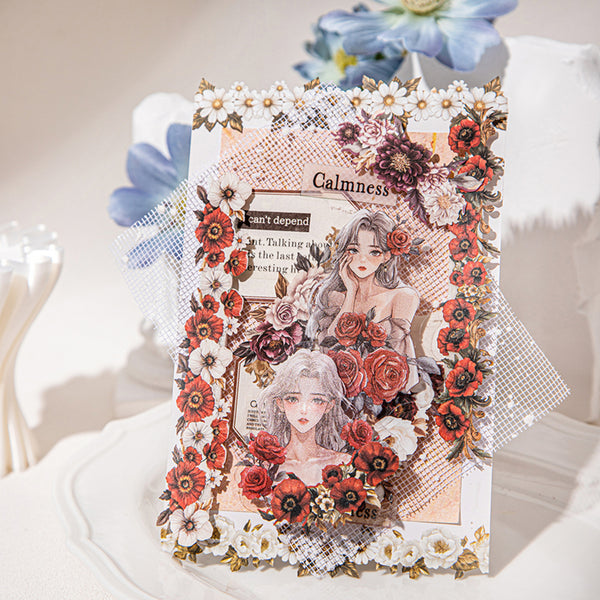 Poppy Crafts Flower Stickers - Rose Story