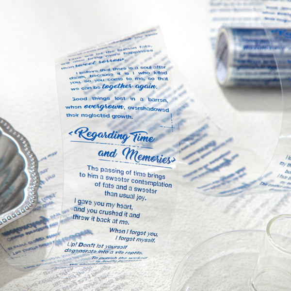 Poppy Crafts Fragments of Literary Quotations PET Sticker Roll - Anne of Green Gables