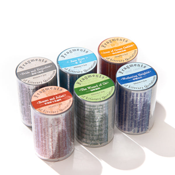 Poppy Crafts Fragments of Literary Quotations PET Sticker Roll - Anne of Green Gables