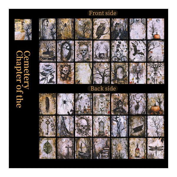 Poppy Crafts Halloween Double-Sided Paper - Cemetery Chapter