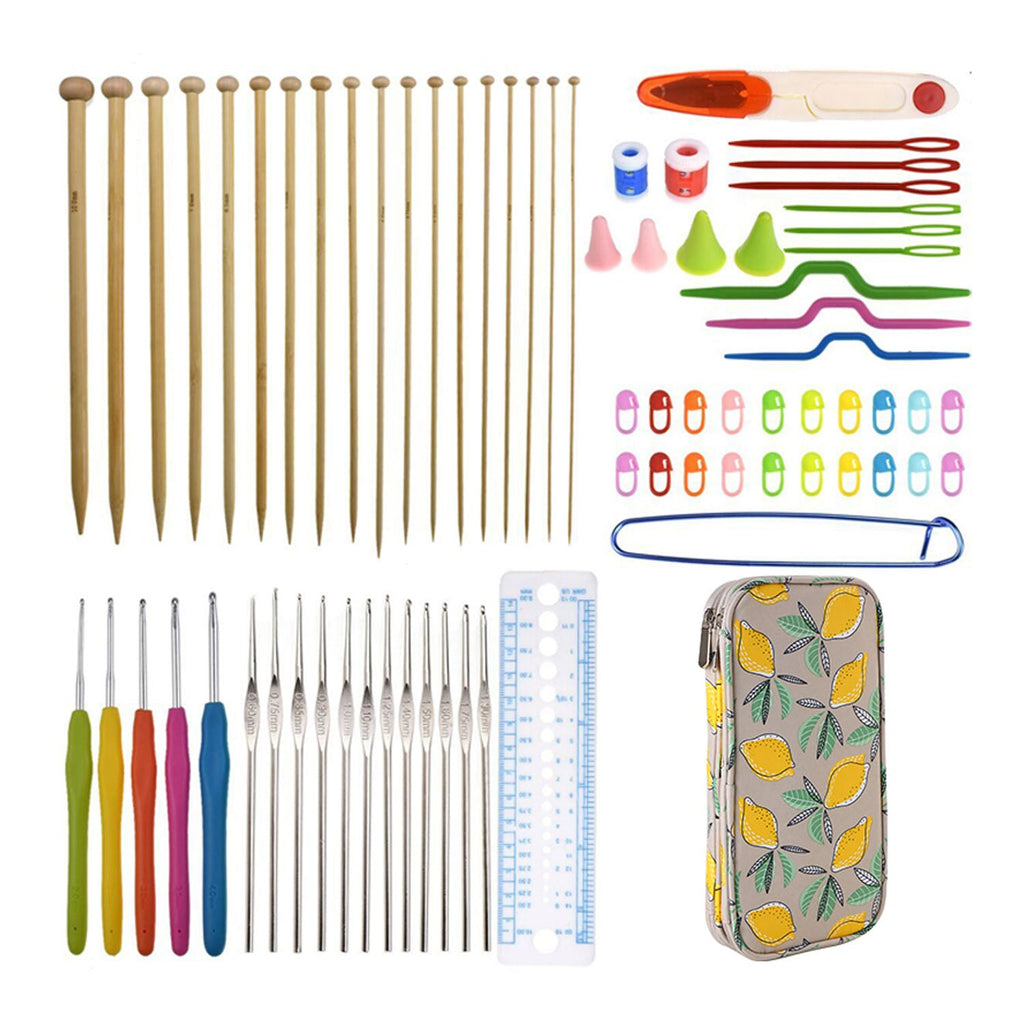 Poppy Crafts Knitting Needle & Crochet Hook Set Lemon | CraftOnline