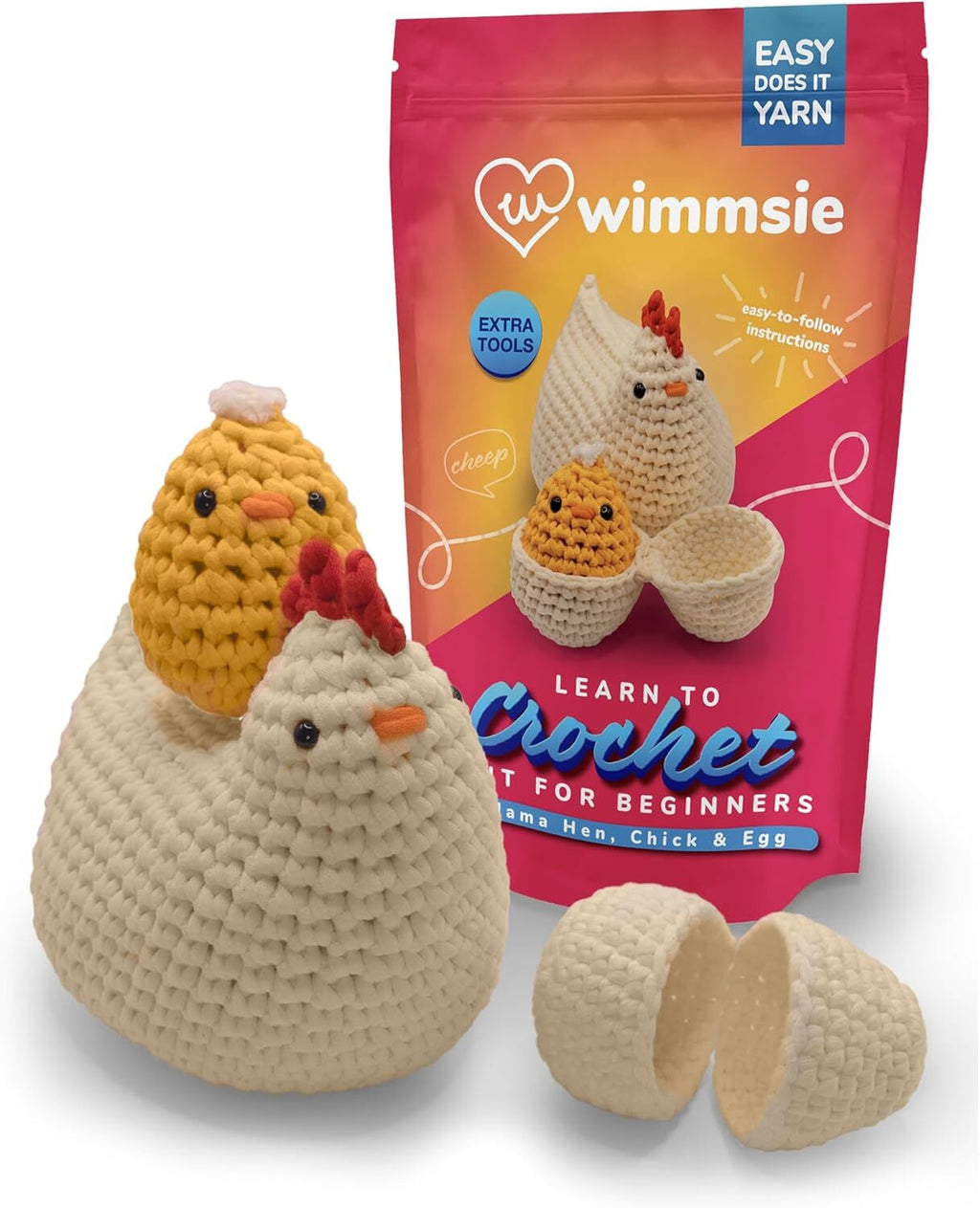 Poppy Crafts Learn to Crochet Kit #48 - Chicken Family – CraftOnline