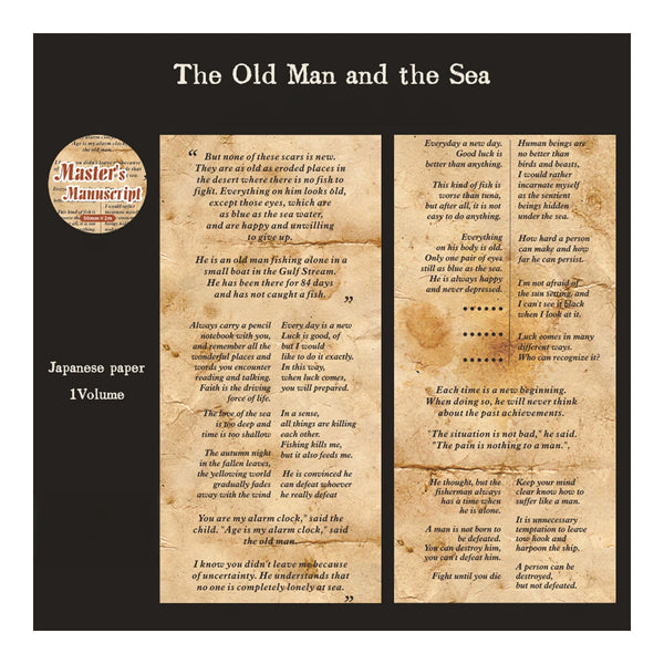 Poppy Crafts Master’s Manuscript Washi Tape Roll - The Old Man and the Sea
