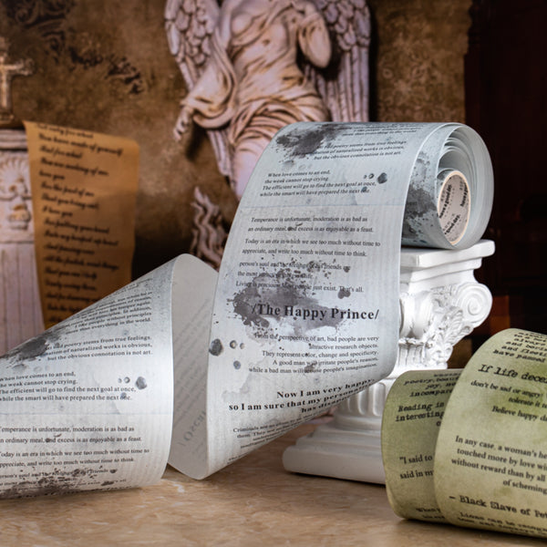 Poppy Crafts Master’s Manuscript Washi Tape Roll - Pushkin’s Quotes