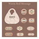 Poppy Crafts Cardstock Stickers - Numerous Flowers - Warm Red Message