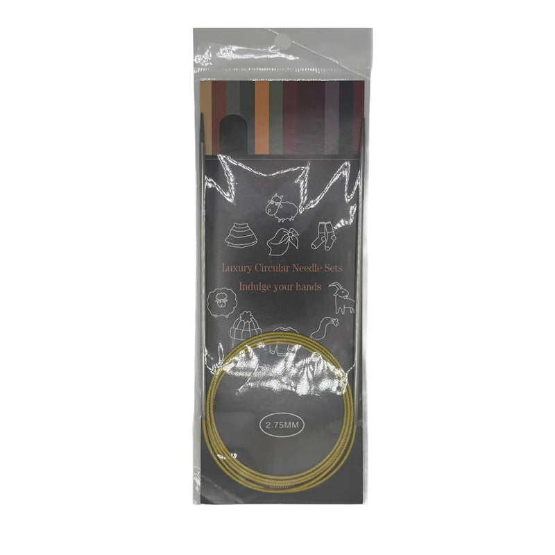 Poppy Crafts Stainless Steel 100cm Circular Knitting Needles - 2.75mm