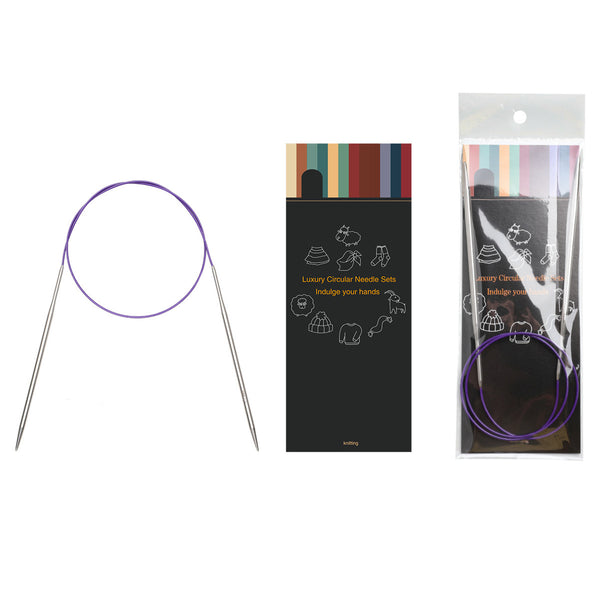 Poppy Crafts Stainless Steel 100cm Circular Knitting Needles - 6.0mm