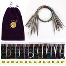 Poppy Crafts Stainless Steel 100cm Circular Knitting Needles - 6.0mm