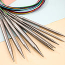 Poppy Crafts Stainless Steel 100cm Circular Knitting Needles - 6.0mm
