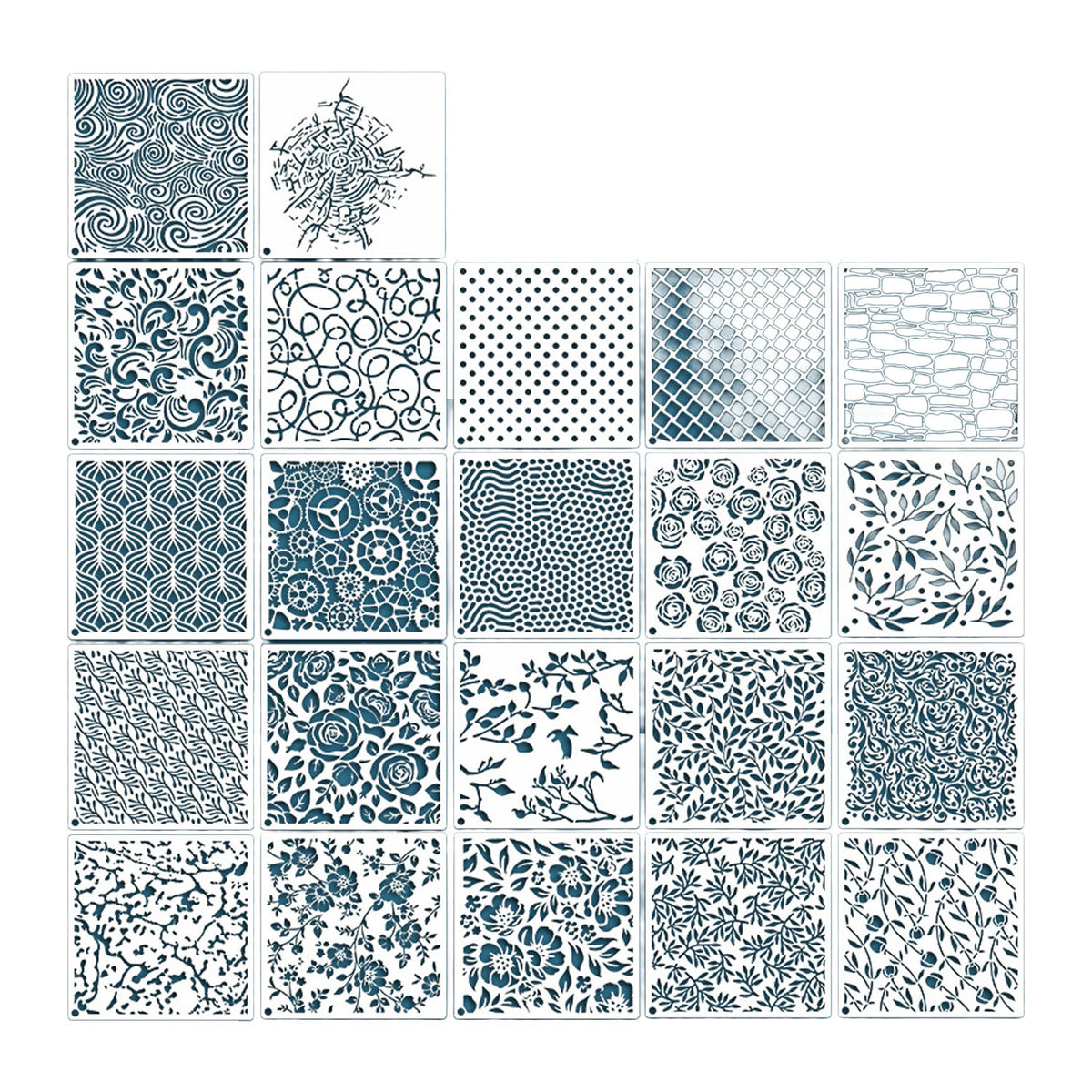 Poppy Crafts Textures and Patterns Stencil Kit #210 | CraftOnline