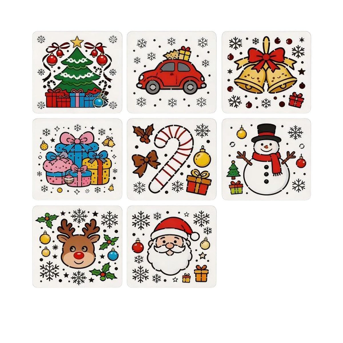 Poppy Crafts Festive Motifs Stencil Kit #212 | CraftOnline