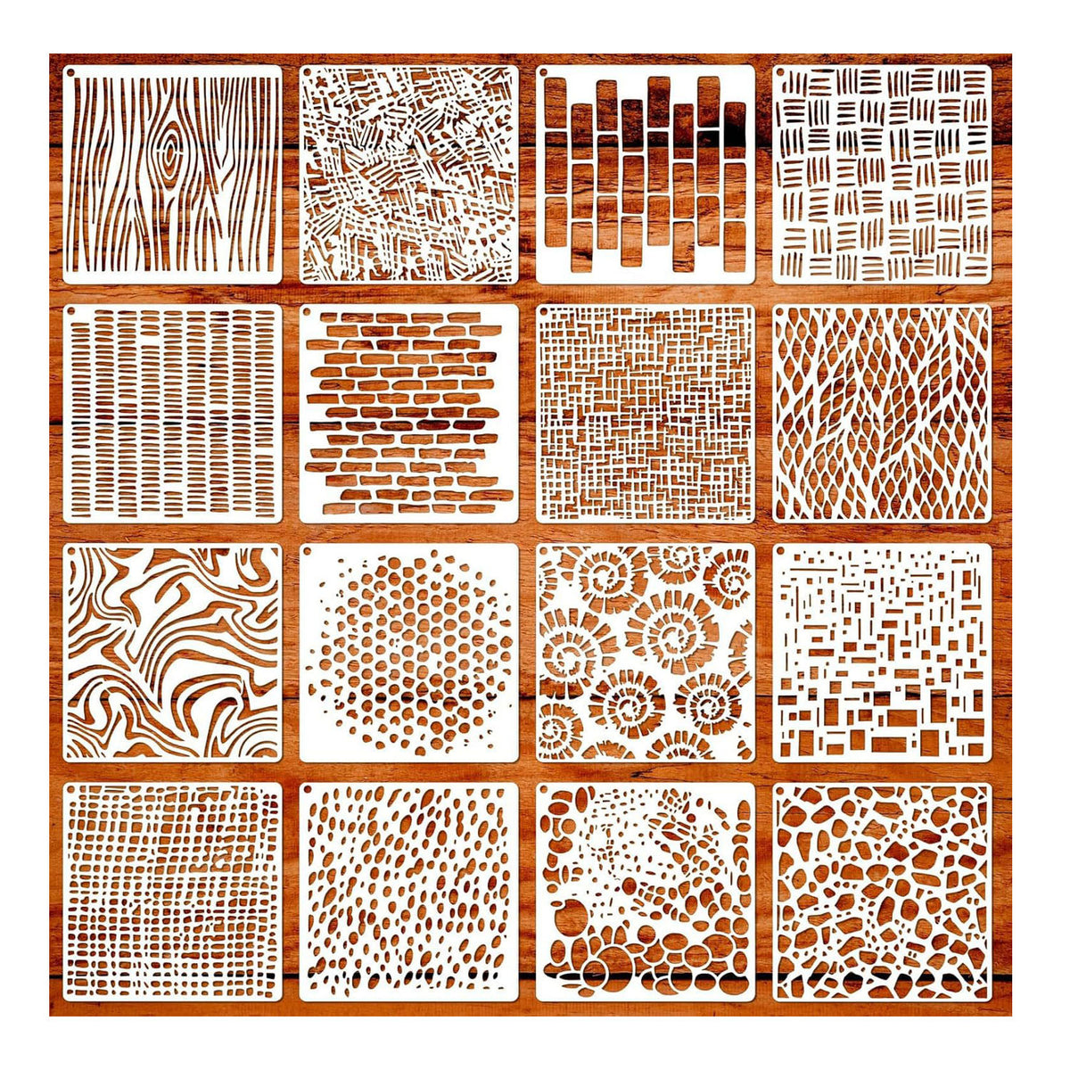 Poppy Crafts Geometric Textures Stencil Kit #216 | CraftOnline