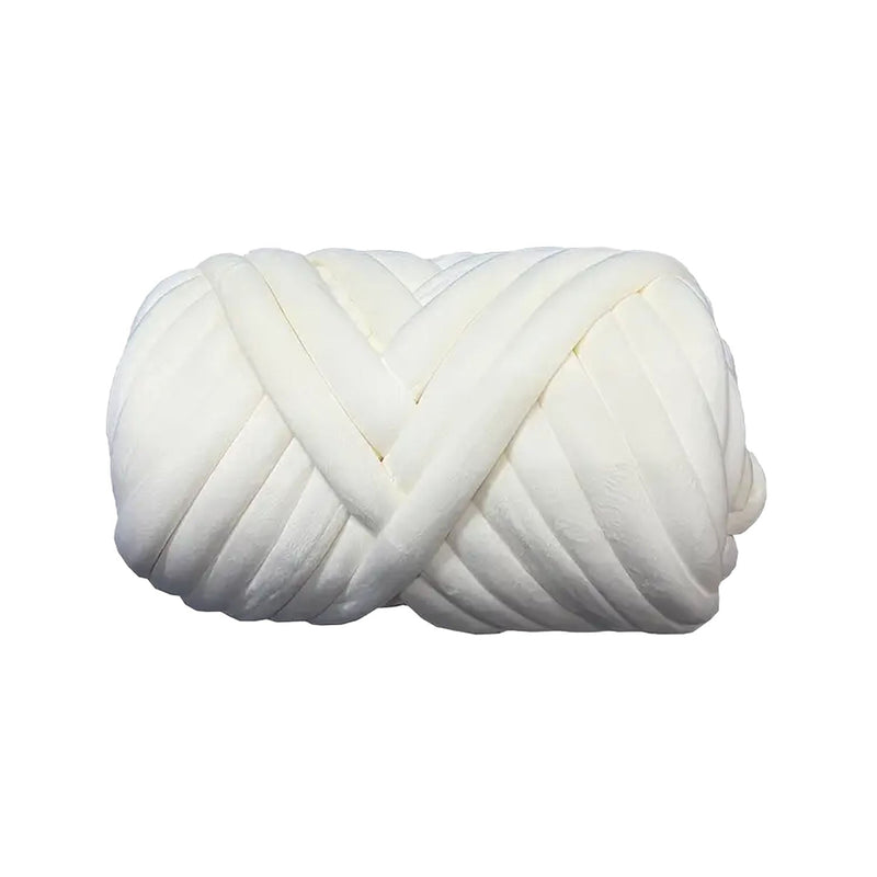 Poppy Crafts Super Chunky Hand Knitting Yarn 500g - Velvet - White