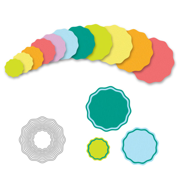 Poppy Crafts Wavy Nesting Die Bundle 4 Pack