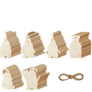Poppy Crafts Wooden Ornaments Set - Christmas Collection - Friendly Gnomes