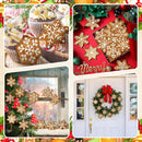 Poppy Crafts Wooden Ornaments Set - Christmas Collection - Perfect Snowflakes