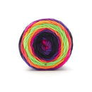 Multicolored yarn ball on a white background