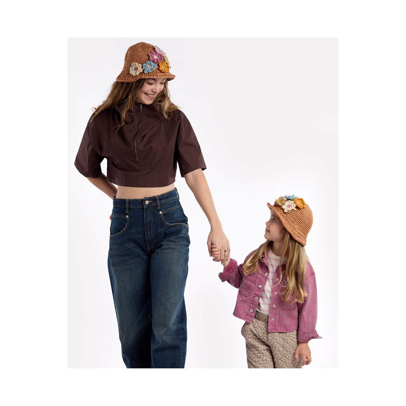 Premier Yarns Free Pattern -  Flora  - Flower Friends Bucket Hat