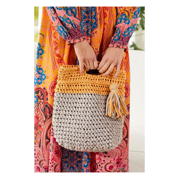 Premier Yarns Free Pattern -  Ribbon - Colorblock Tote