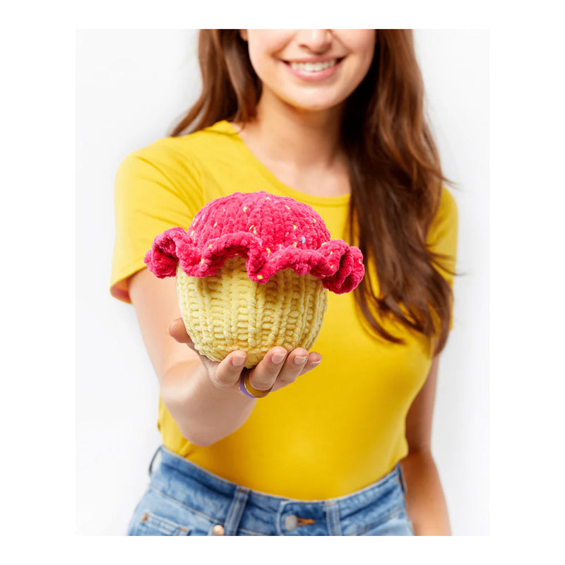Premier Yarns Free Pattern - Parfait Chunky Pom Pom - Cupcake and Ice Cream Cone