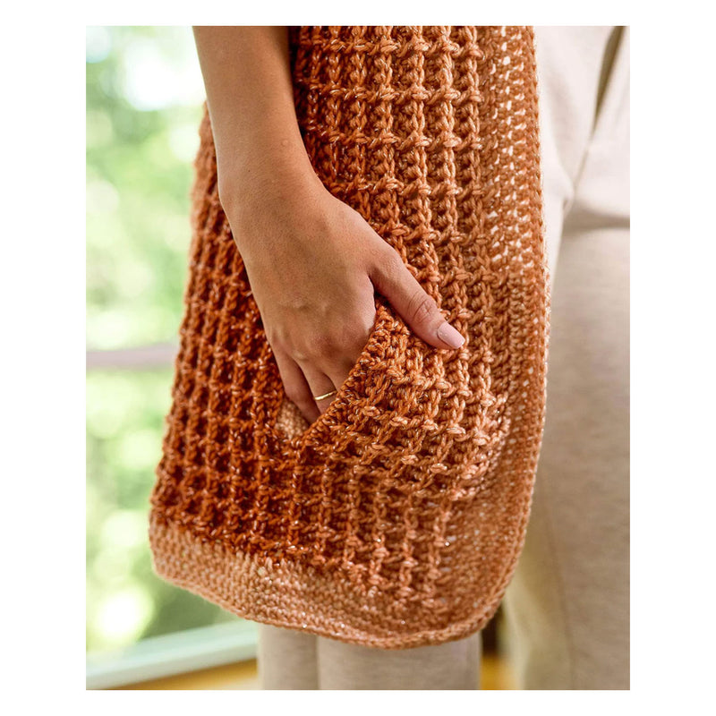 Premier Yarns Free Pattern -  Everyday Worsted Gradient Glitter  - Copper Kettle Vest