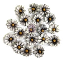 Prima Paper Flowers 18/Pkg Ghostly Blooms, Bewitched